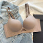 Women's Solid Color Seamless & Wire-Free Push-up Bra with Shaping Support