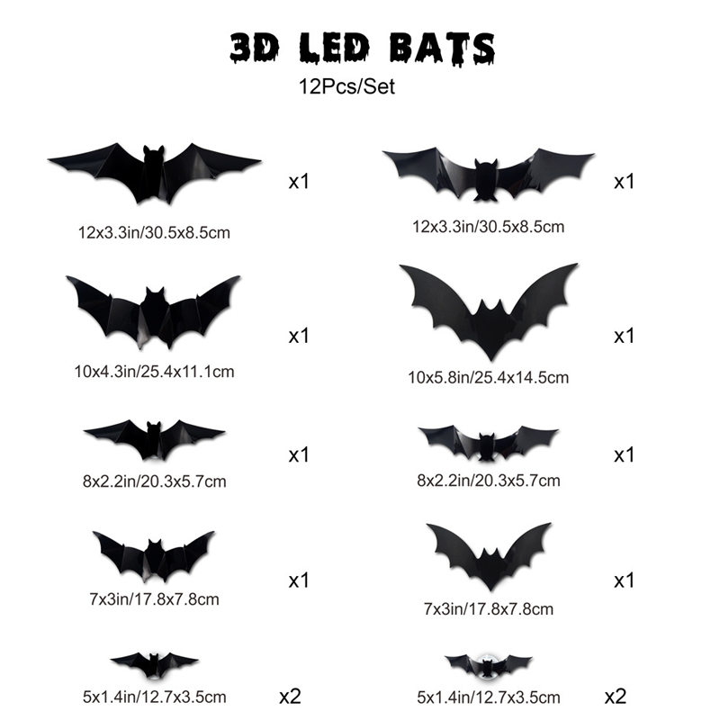 🎉 2026 Sale — Over 26,000 Sold! 💞 Halloween 3D Bat LED Wall Light Decor