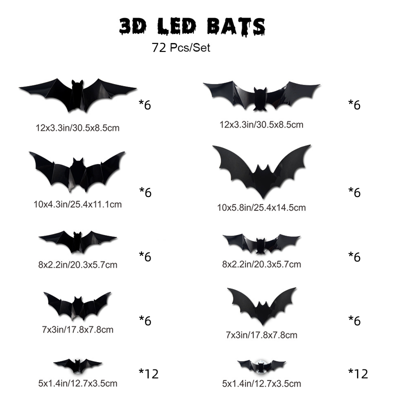 🎉 2026 Sale — Over 26,000 Sold! 💞 Halloween 3D Bat LED Wall Light Decor