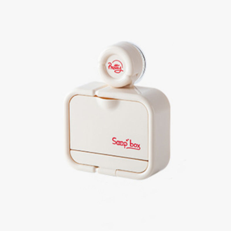 🧼✨ Portasapone da parete con ventosa e coperchio ribaltabile – Dì Addio al sapone bagnato e alla sporcizia! 🚫 Montaggio senza fori, vassoio raccogliacqua, facile da pulire, per bagno 🛁 ✨