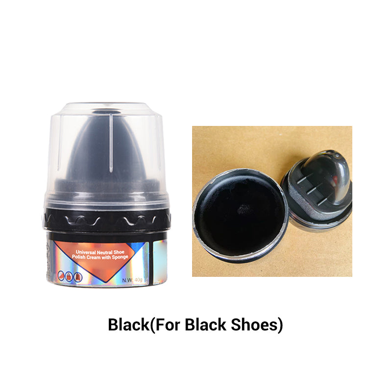 Crema lucidante universale neutra per scarpe con spugna