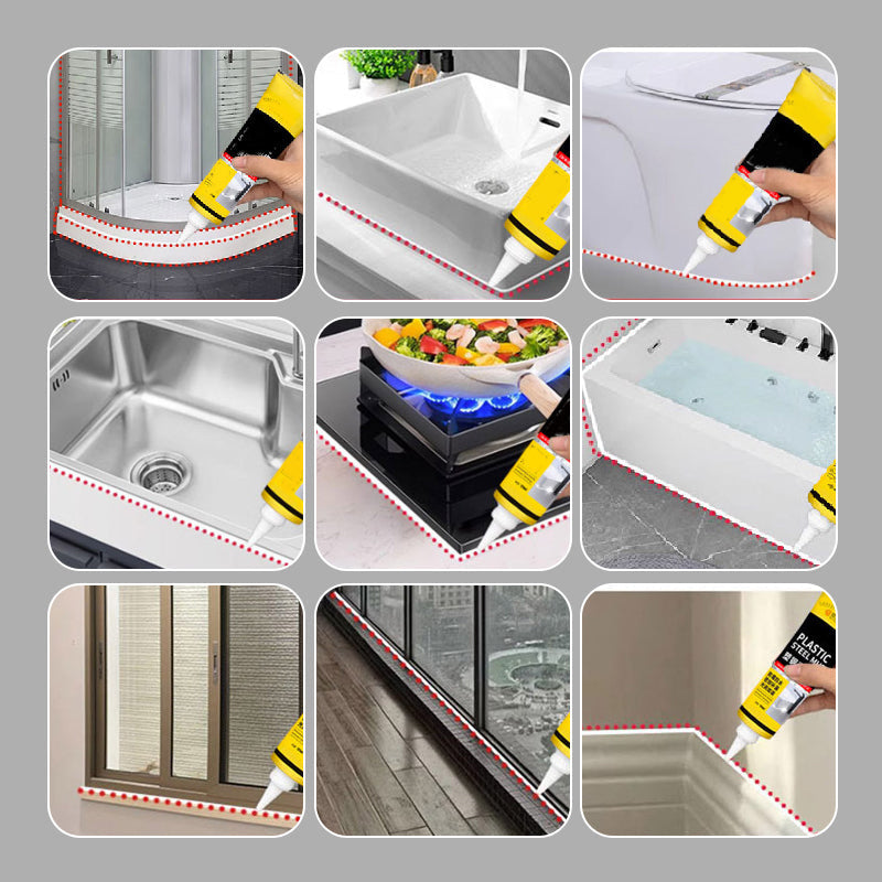 🏠 ACQUISTA 2, OTTIENI 1 GRATIS! Sigillante Bianco – Impermeabile, Antimuffa & con Raschietto Incluso 💧✨