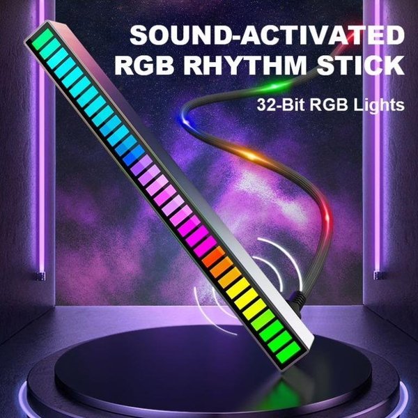 Barra luminosa RGB wireless attivata dal suono