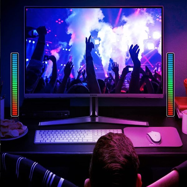 Barra luminosa RGB wireless attivata dal suono