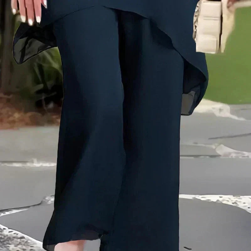 ✨SCONTO DEL 50% – Grazioso set di top irregolari 👗 Elegante set di pantaloni a gamba larga – Comodo e perfetto per la primavera