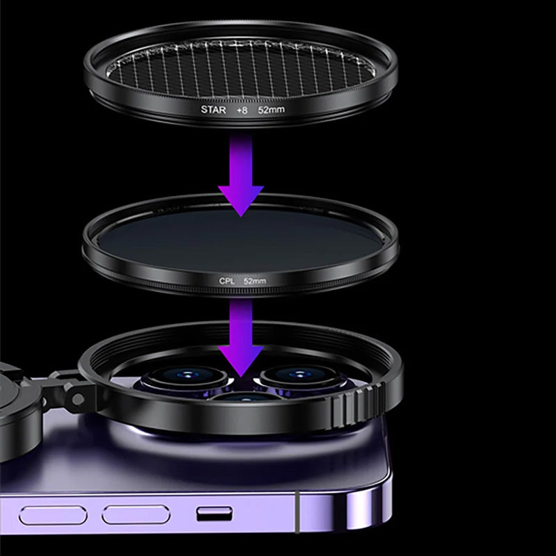 Lente magnetica 2 in 1 con filtro CPL e filtro stellar