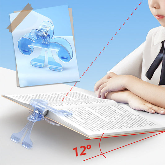 🔥Fermapagina trasparente ergonomico a 12° — Leggi comodamente senza affaticare il collo 📖✨
