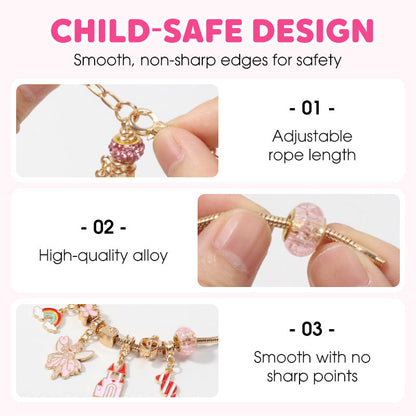Kit Creativo per Creare Braccialetti con Ciondoli per Bambini