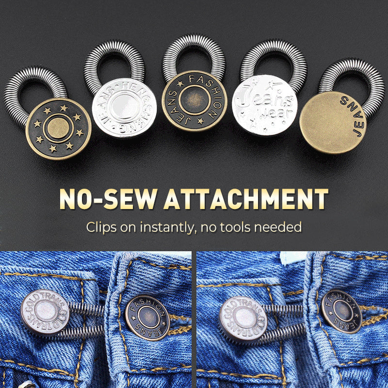 🏆Pulsante di estensione in metallo con molla per jeans🔩👖