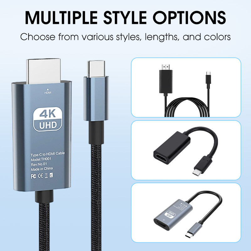 Adattatore per display da 4K HD Type-C a HDMI