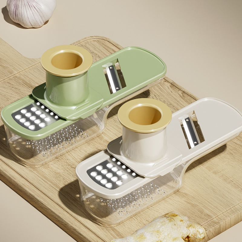 🥔 Affettatrice mandolina 3 in 1 con contenitore - Lame affilate per tagli perfetti delle verdure, compatta e lavabile in lavastoviglie 🥒📦
