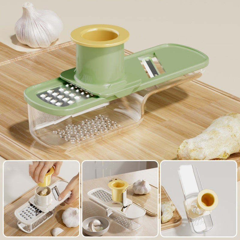 🥔 Affettatrice mandolina 3 in 1 con contenitore - Lame affilate per tagli perfetti delle verdure, compatta e lavabile in lavastoviglie 🥒📦