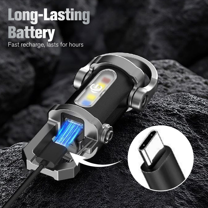 🥳2026 BESTSELLER✨OLTRE 50.000 VENDUTI! 🔦 Torcia portachiavi LED+COB con 7 modalità luminose. Ultra leggera, solo 29g, da agganciare a chiavi o giacca. Pratica per passeggiate, emergenze, riparazioni. Compatta e resistente, non rimarrai mai al buio.