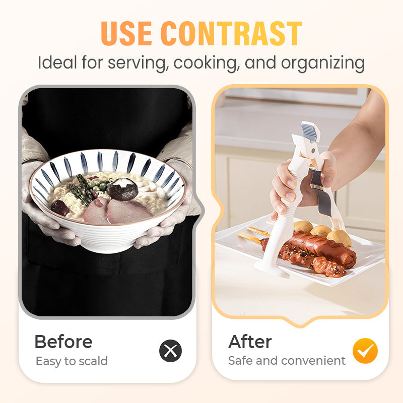 🍽️ 50% DI SCONTO! 🛡️ Clip in Silicone 3-in-1 – Fissa Ciotole e Piatti, Antiscivolo & Sicuro per Lavastoviglie 🧼