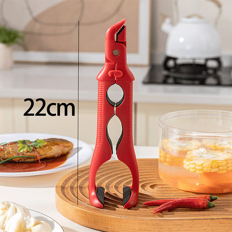 🍳✨ Pinza silicone 3 in 1 per cucina – Dì Addio alle scottature e ai troppi utensili! 🚫 Antiscivolo, resistente al calore fino a 230°C, solleva stoviglie + apribottiglie, salvaspazio ✨