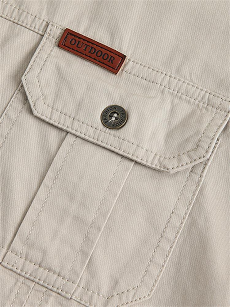 Camicia casual da uomo in cotone tinta unita【ACQUISTA 2 E OTTIENI LA SPEDIZIONE GRATUITA】