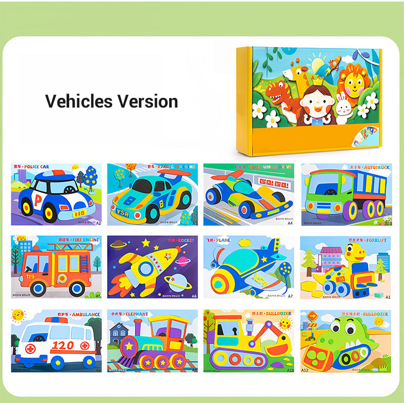 🧩🧩Creazione fai da te per bambini con adesivi 3D in EVA