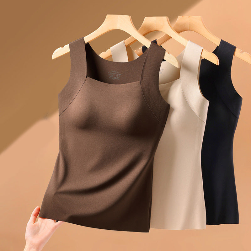 📢📢50% di sconto! Canottiera Termica da Donna con Reggiseno Integrato – Calda, Elastica & Senza Ingranzie ❄️❤️