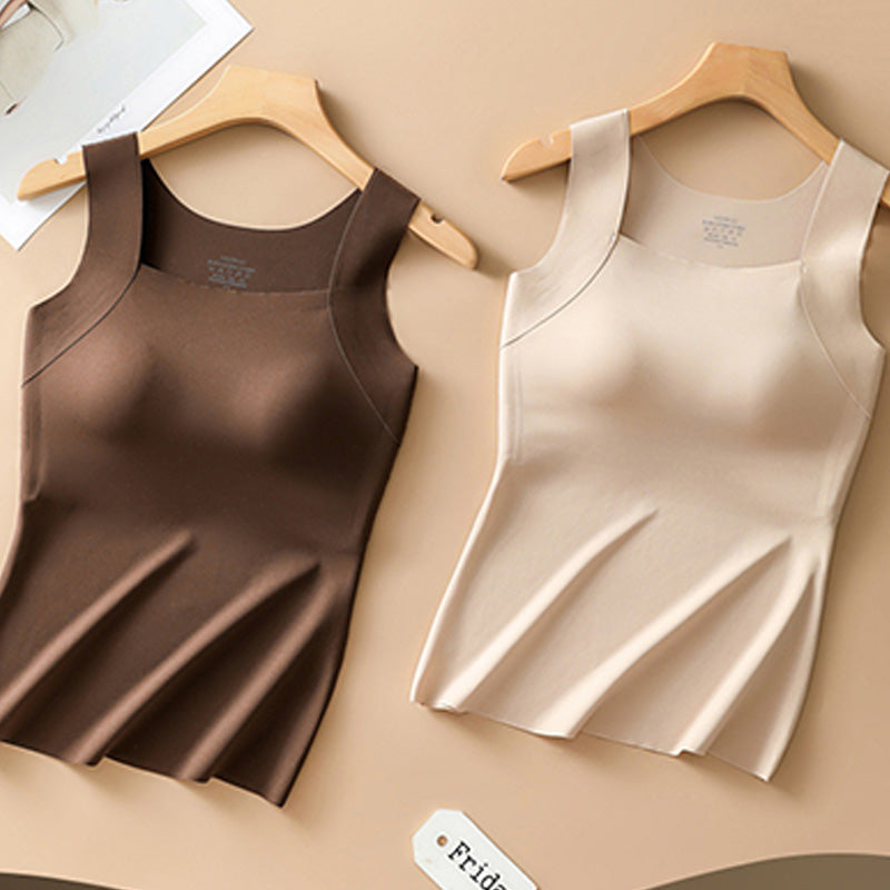 📢📢50% di sconto! Canottiera Termica da Donna con Reggiseno Integrato – Calda, Elastica & Senza Ingranzie ❄️❤️