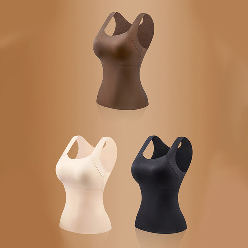 📢📢50% di sconto! Canottiera Termica da Donna con Reggiseno Integrato – Calda, Elastica & Senza Ingranzie ❄️❤️