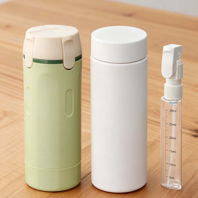 🧴 50% DI SCONTO! ✨ Set Flaconi da Viaggio 4-in-1 Ricaricabili – Senza Perdite, Compatti & Organizzati ✈️