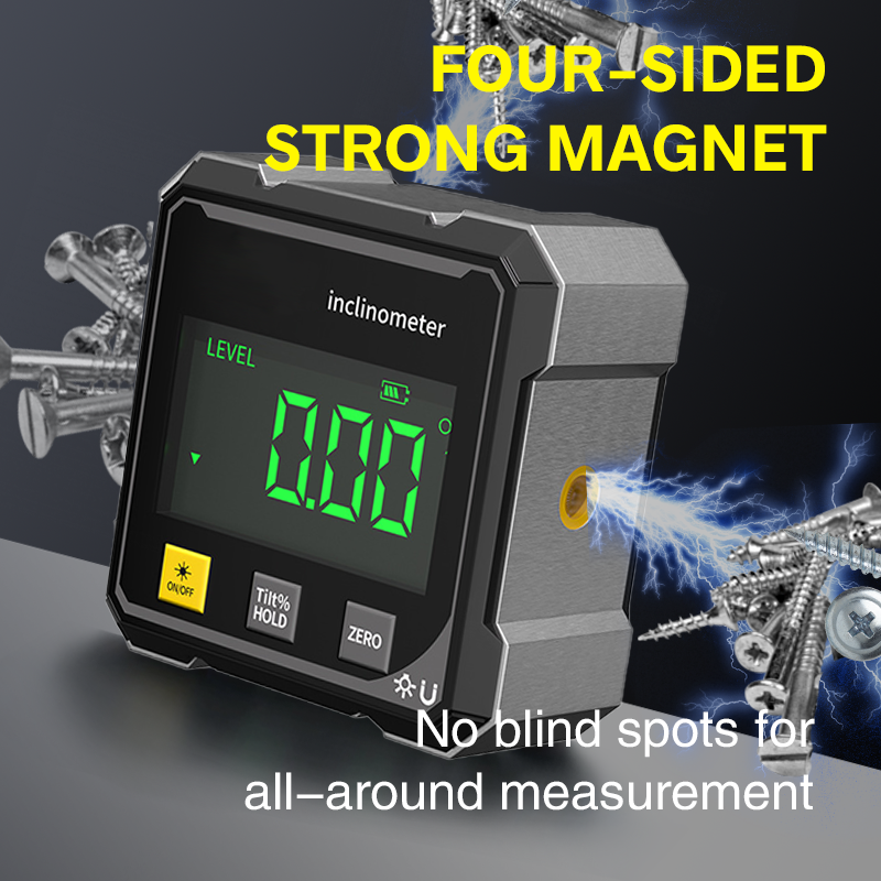 💥Acquista 2 e ottieni il 10% di sconto💥 Goniometro digitale magnetico a 4 lati con laser