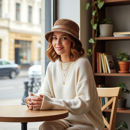 Cappello Pescatore in Velluto a Coste Retrò