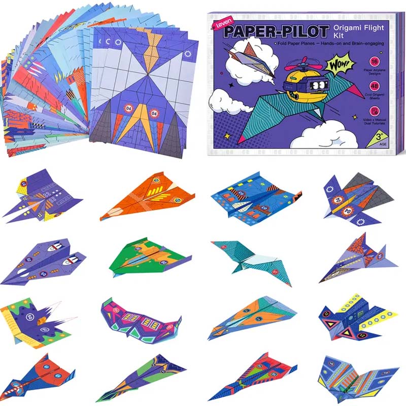 ✈️ SCONTO 50% ORA! ✨ Kit Aeroplani di Carta Fai da Te - Costruisci e Lancia 16 Modelli, Giocattolo STEM Educativo per Bambini 6-12 Anni 🎯🧠