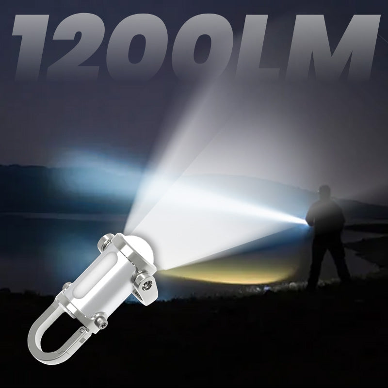 Torcia Portachiavi Impermeabile Mini da 1200LM Super Luminosa