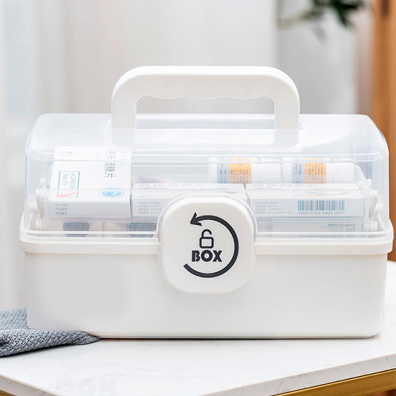Contenitore multiuso per medicinali di grande capacità per uso domestico