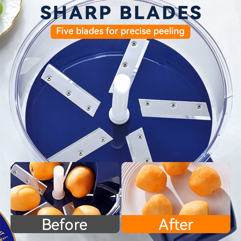 🎄✨SCONTO DEL 60%! 🍇🧄 Pelapatate elettrico trasparente per frutta e verdura: veloce, facile ed efficiente. Perfetto per le faccende quotidiane in cucina!
