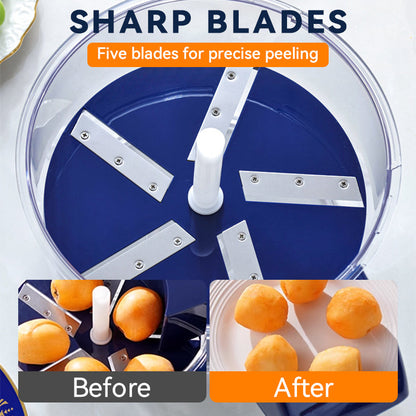 🎄✨SCONTO DEL 60%! 🍇🧄 Pelapatate elettrico trasparente per frutta e verdura: veloce, facile ed efficiente. Perfetto per le faccende quotidiane in cucina!