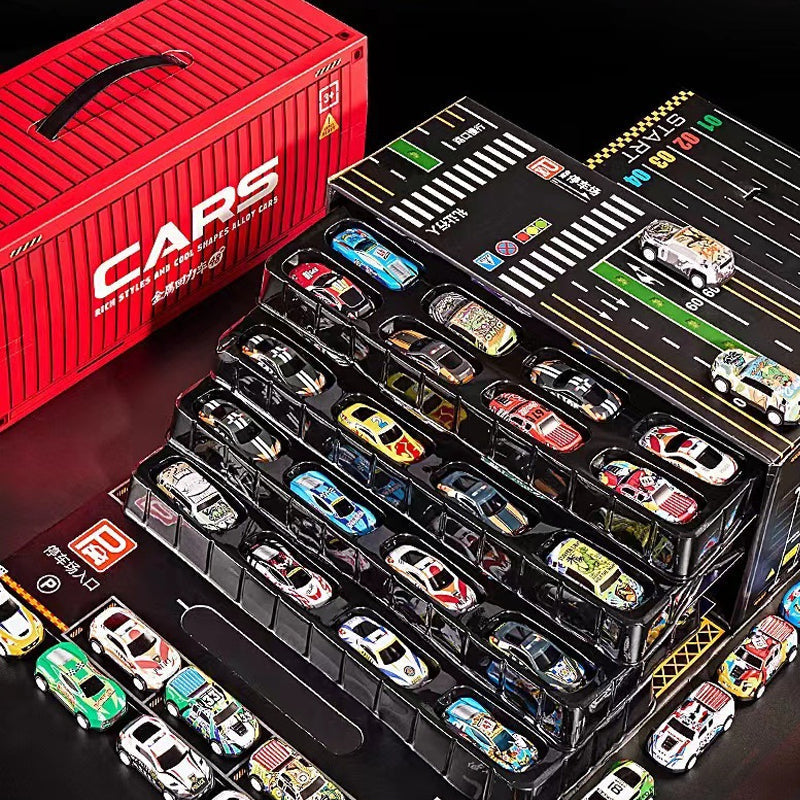 🎅Promozione di Natale: 49% DI SCONTO🎁48 mini auto pull-back con set garage integrato