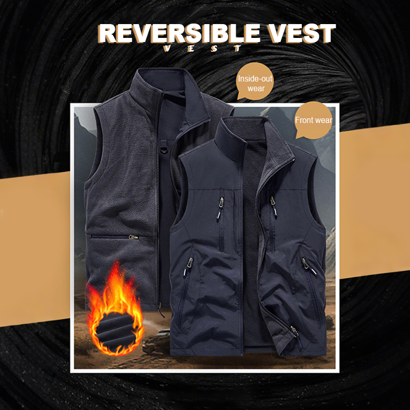 🧥👕Gilet oversize senza maniche da uomo con tasche
