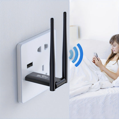 📶🚀 Amplificatore WiFi USB con doppia antenna, amplia la copertura WiFi a casa e in ufficio 🏠✨
