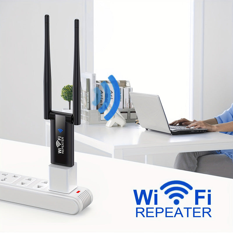 📶🚀 Amplificatore WiFi USB con doppia antenna, amplia la copertura WiFi a casa e in ufficio 🏠✨