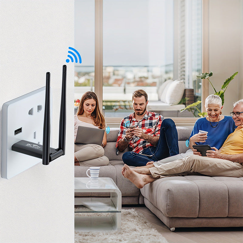 📶🚀 Amplificatore WiFi USB con doppia antenna, amplia la copertura WiFi a casa e in ufficio 🏠✨