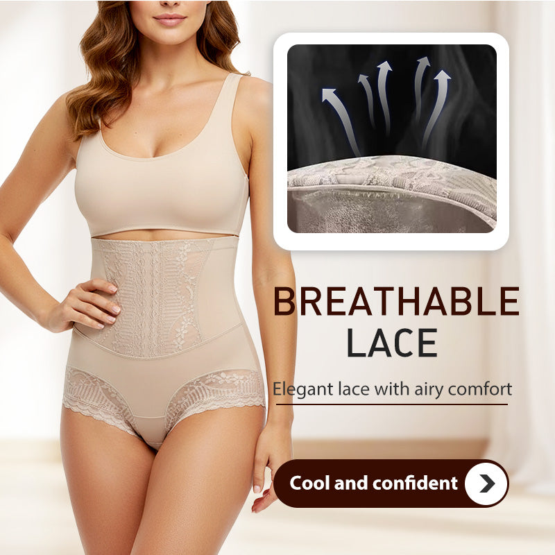 Slip modellanti in pizzo a vita alta da donna