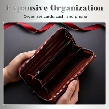 Men’s PU Leather Wallet with Wrist Strap