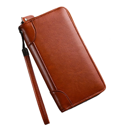 Men’s PU Leather Wallet with Wrist Strap