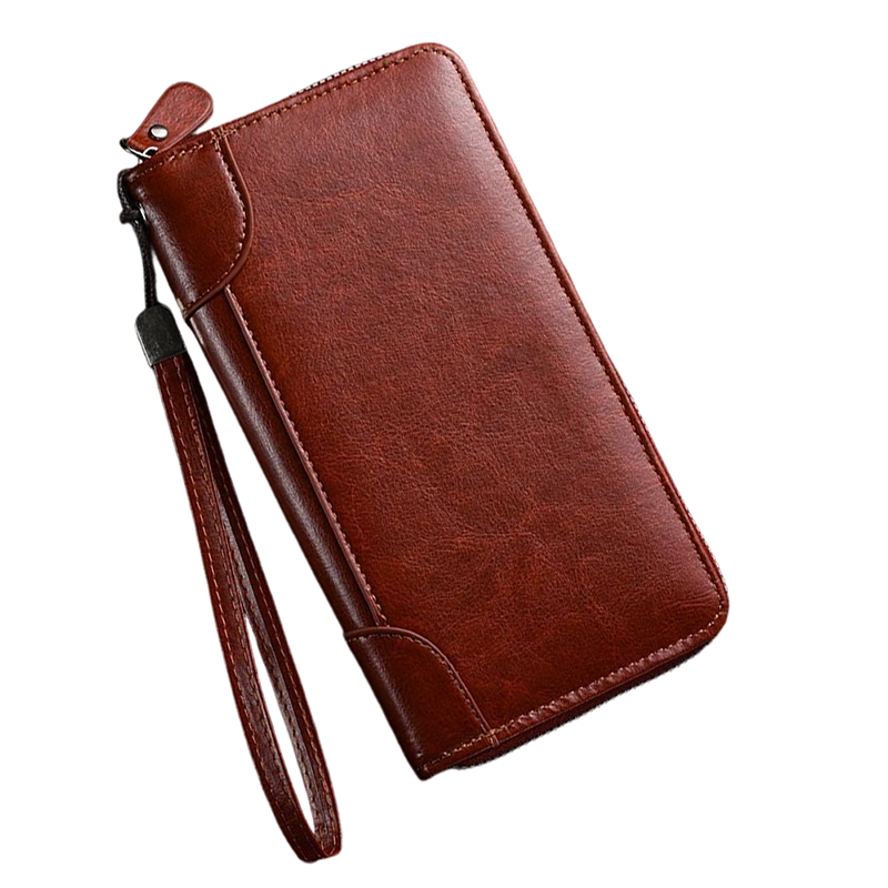 Men’s PU Leather Wallet with Wrist Strap