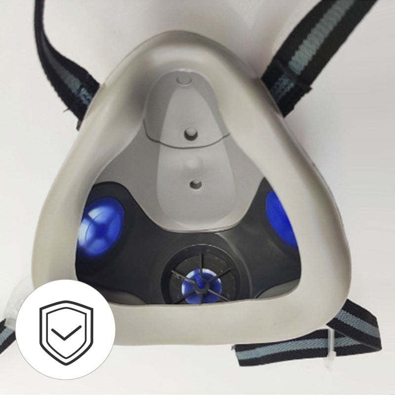 Maschera antigas antipolvere a doppio filtro con carbone attivo