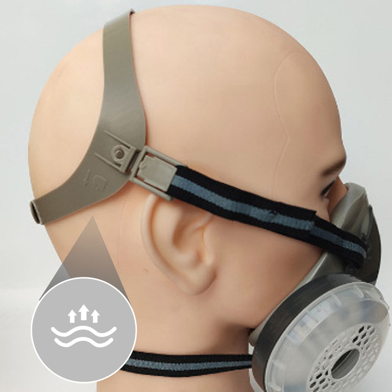Maschera antigas antipolvere a doppio filtro con carbone attivo