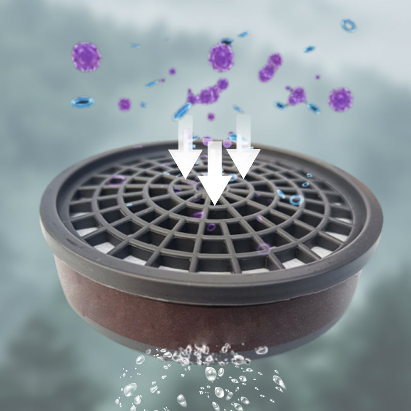 Maschera antigas antipolvere a doppio filtro con carbone attivo