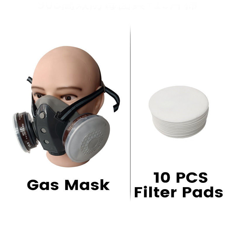 Maschera antigas antipolvere a doppio filtro con carbone attivo