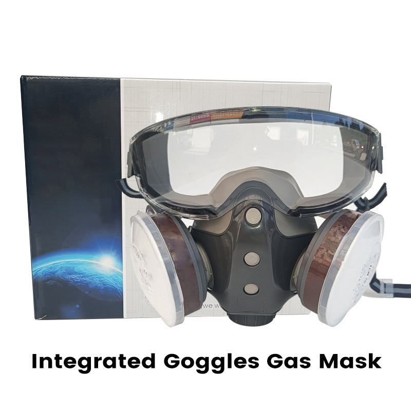 Maschera antigas antipolvere a doppio filtro con carbone attivo