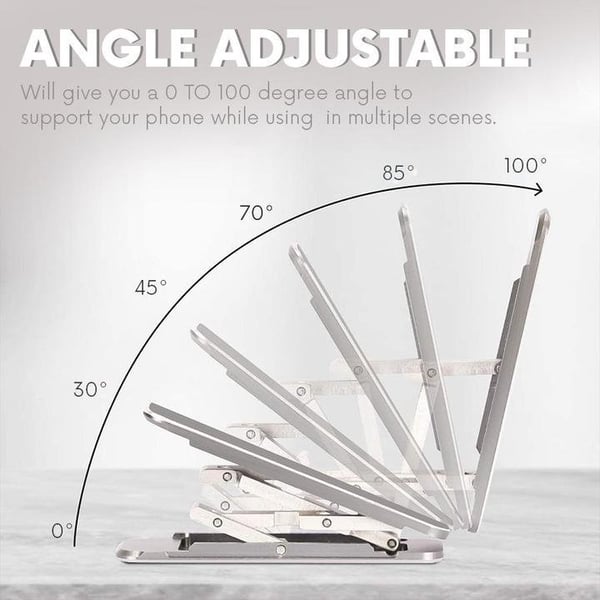 📱Supporto telefonino adesivo ultrasottile! Angolo regolabile 0-100°, pieghevole, portatile. Usa il telefono a mani libere ovunque tu sia!
