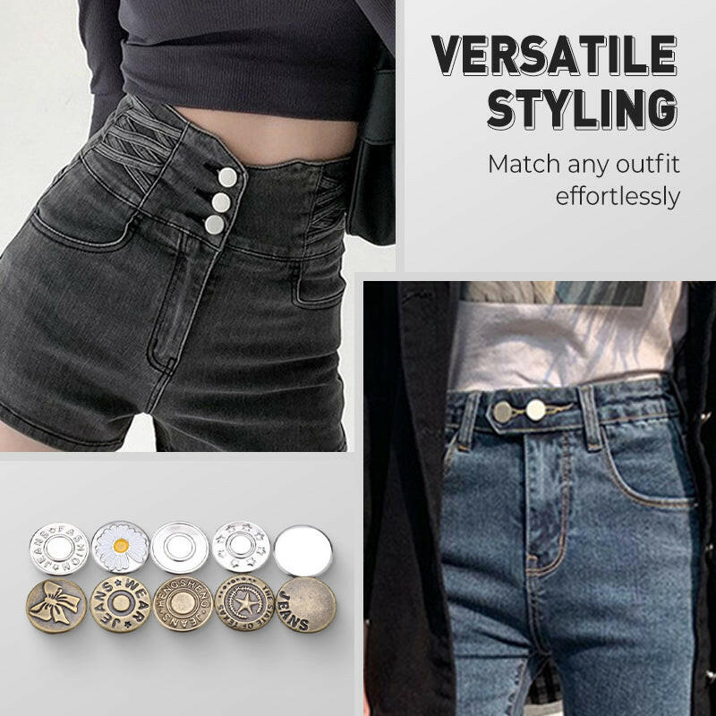 Set di bottoni rimovibili per jeans senza cucitura