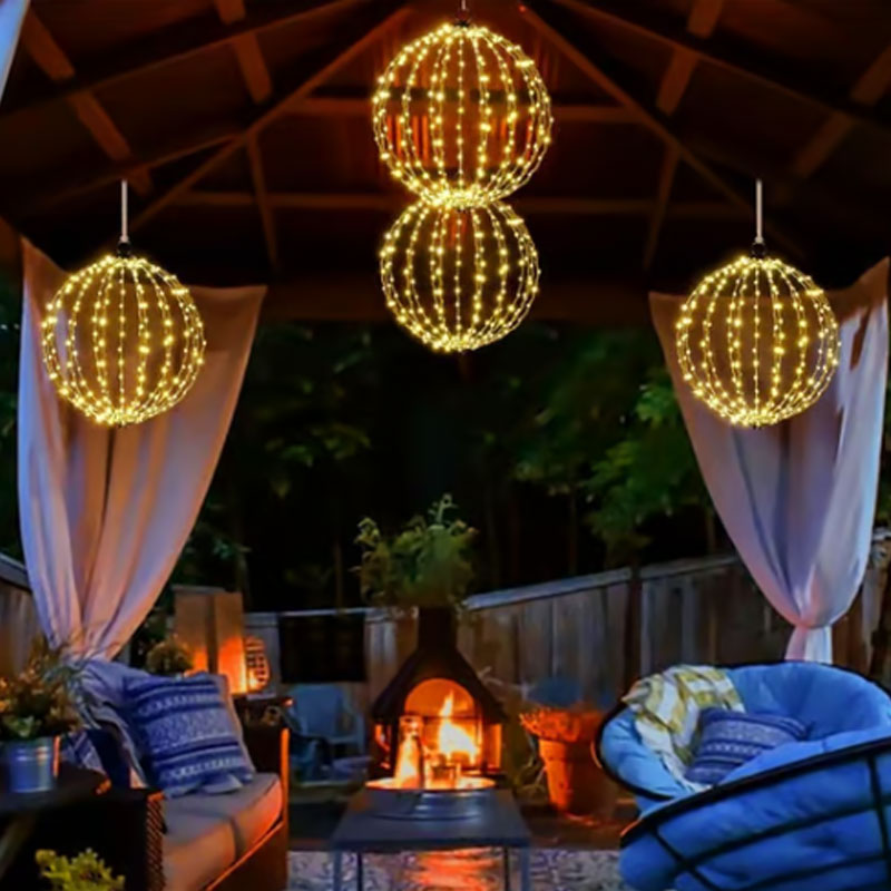 🏮✨ Sfera luminosa LED pieghevole da esterno – Dì Addio alle decorazioni ingombranti e fragili! 🚫 Luce 360°, resistente alle intemperie, riutilizzabile per feste e giardino ✨