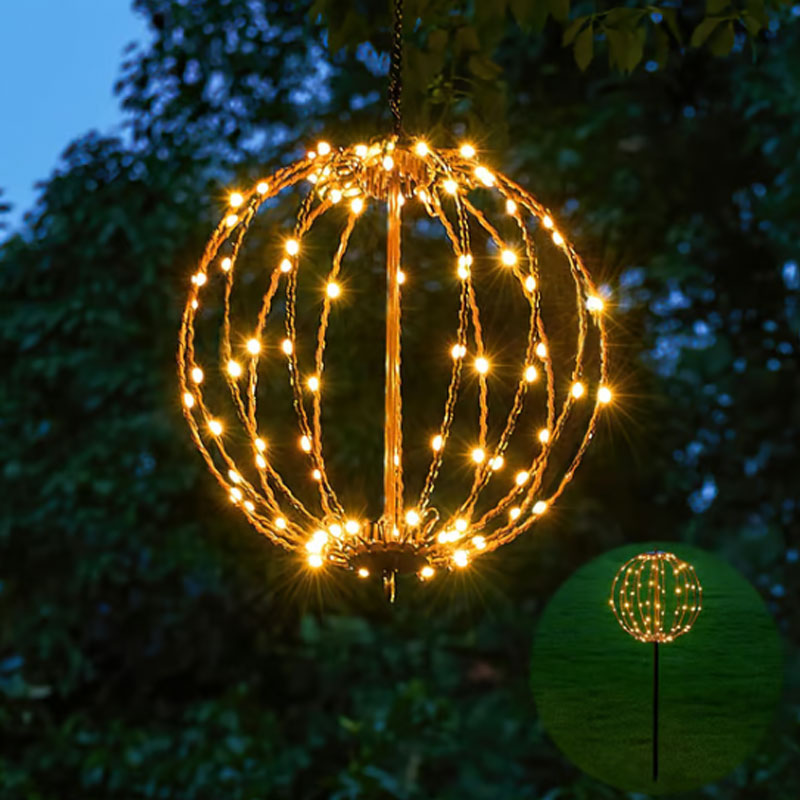 🏮✨ Sfera luminosa LED pieghevole da esterno – Dì Addio alle decorazioni ingombranti e fragili! 🚫 Luce 360°, resistente alle intemperie, riutilizzabile per feste e giardino ✨